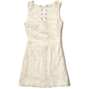 Hollister Lace-Up Open Back Skater Dress